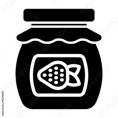 Jam Jar Glyph Icon Design