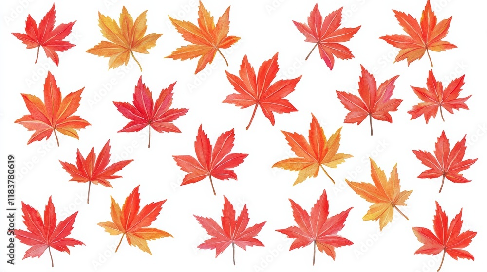 Vibrant autumn leaves falling nature scene digital art isolated background close-up seasonal beauty Vibrant autumn leaves falling nature scene digital art isolated background close-up seasonal beauty