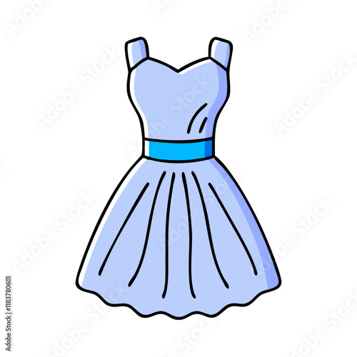 tulle dress vector icon, clothing vector illustration - simple illustration of tulle dress perfect for logos, and clothing-themed designs.