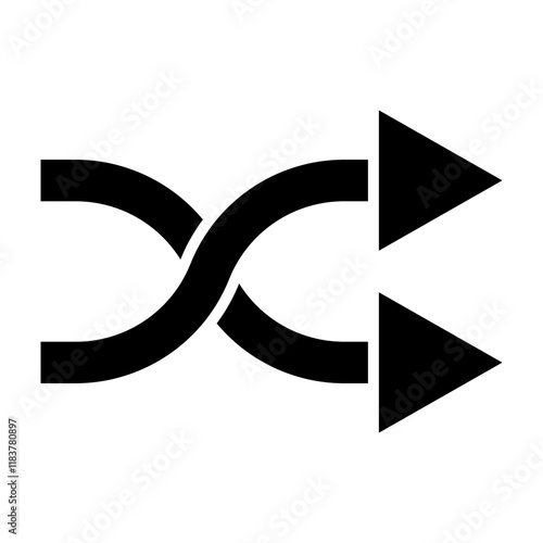 Shuffle Glyph Icon Design