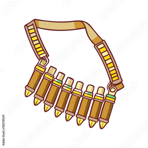 bandoliers vector icon, accessories vector illustration - simple illustration of bandoliers perfect for logos, and accessories-themed designs.