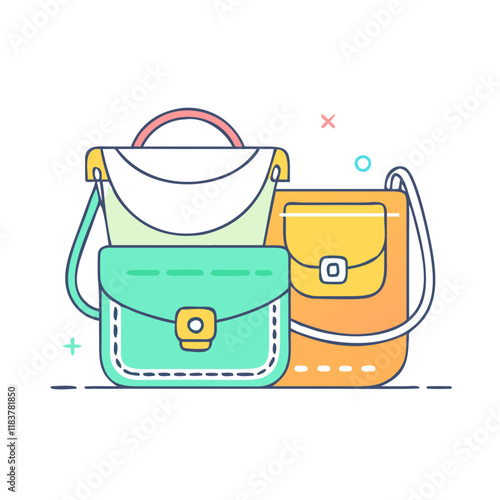 crossbody bags vector icon, accessories vector illustration - simple illustration of crossbody bags perfect for logos, and accessories-themed designs.