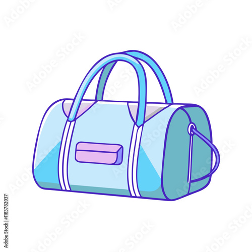 duffel bags vector icon, accessories vector illustration - simple illustration of duffel bags perfect for logos, and accessories-themed designs.