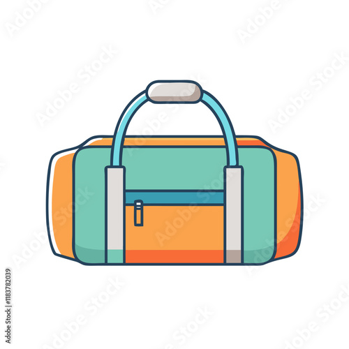 duffel bags vector icon, accessories vector illustration - simple illustration of duffel bags perfect for logos, and accessories-themed designs.