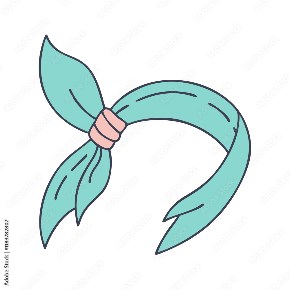 Naklejka premium hair scarves vector icon, accessories vector illustration - simple illustration of hair scarves perfect for logos, and accessories-themed designs.