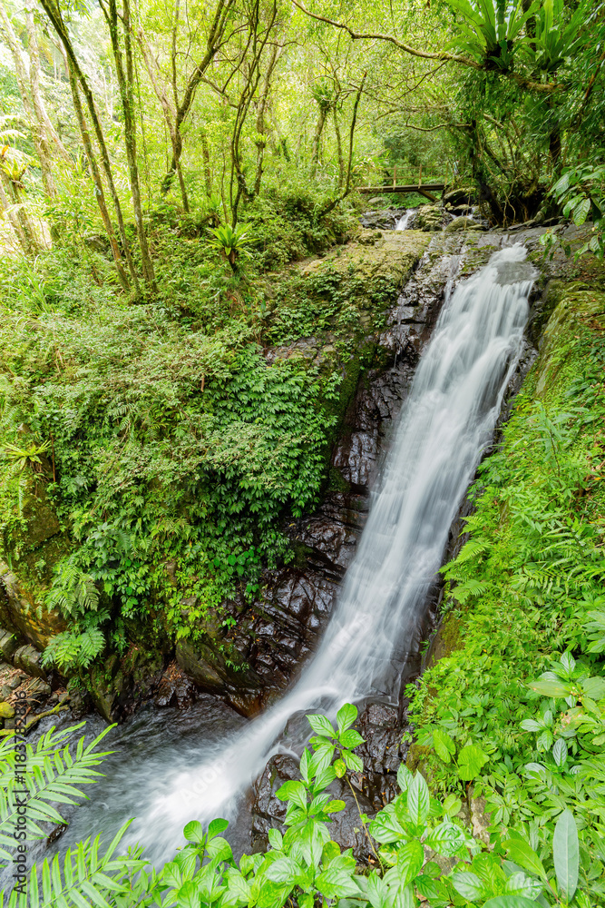 Sunny exterior view of the landscape of Linmei Shipan Trail