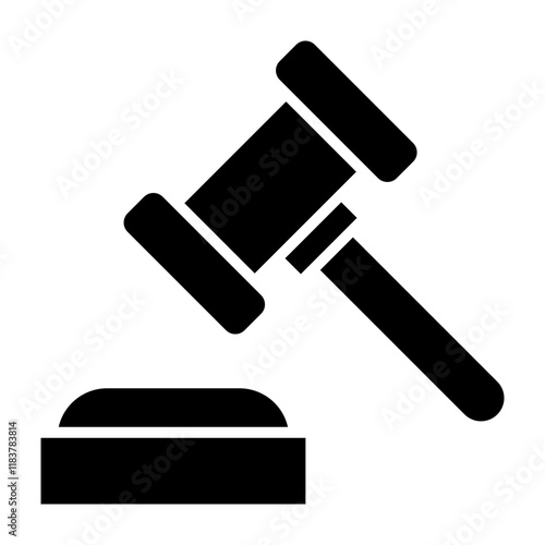 Auction Glyph Icon Design