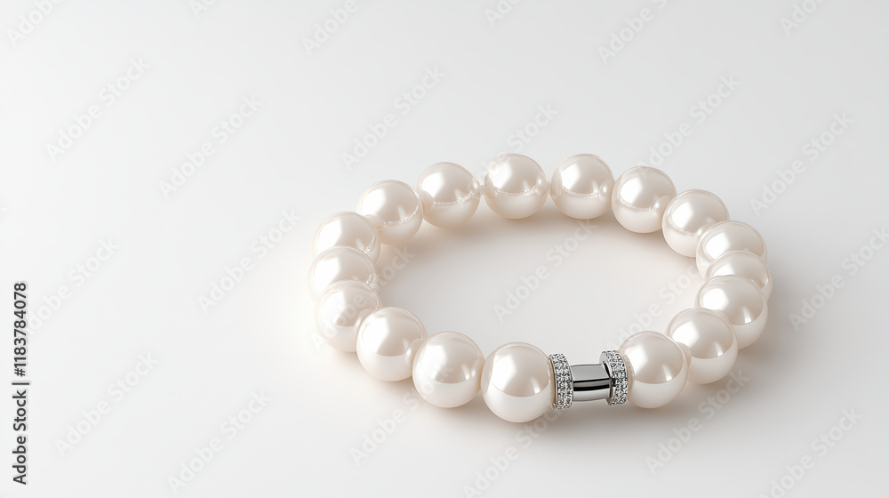 High quality 3D pearl bracelet with elegant silver clasp and shine High quality 3D pearl bracelet with elegant silver clasp and shine