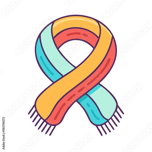 scarves infinity shawl pashmina vector icon, accessories vector illustration - simple illustration of scarves infinity shawl pashmina perfect for logos, and accessories-themed designs.