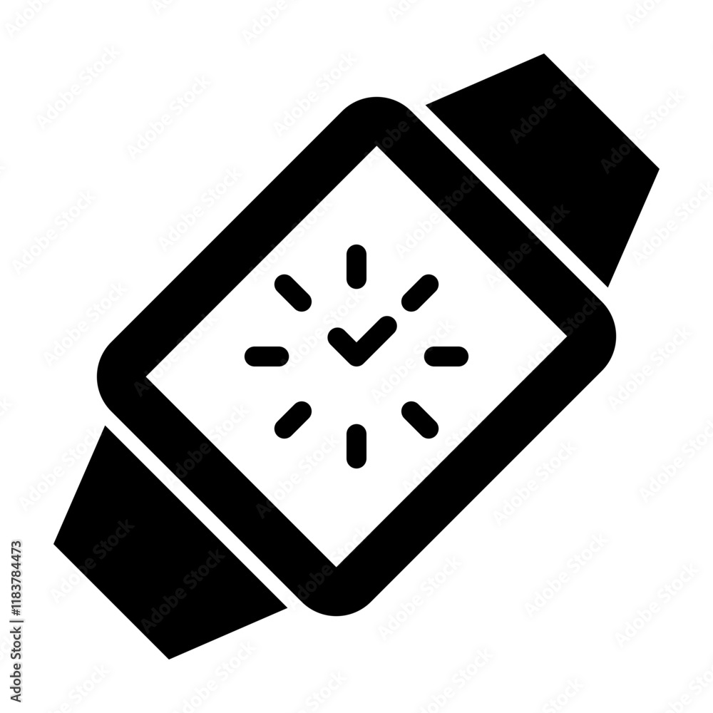 Fototapeta premium Smart Watch Glyph Icon Design