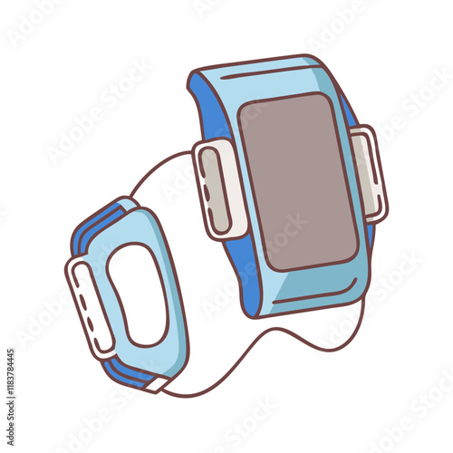 sport armbands vector icon, accessories vector illustration - simple illustration of sport armbands perfect for logos, and accessories-themed designs.