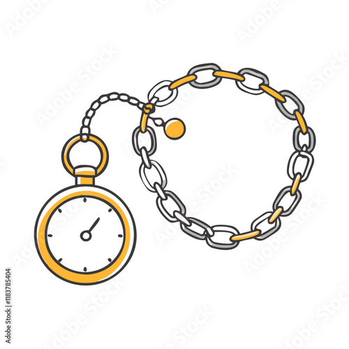 watch chains vector icon, accessories vector illustration - simple illustration of watch chains perfect for logos, and accessories-themed designs.