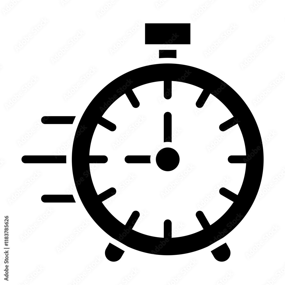 Fast Time Glyph Icon Design Fast Time Glyph Icon Design