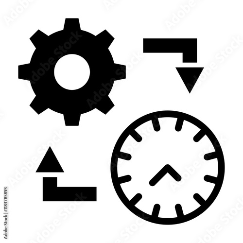 Productivity Glyph Icon Design