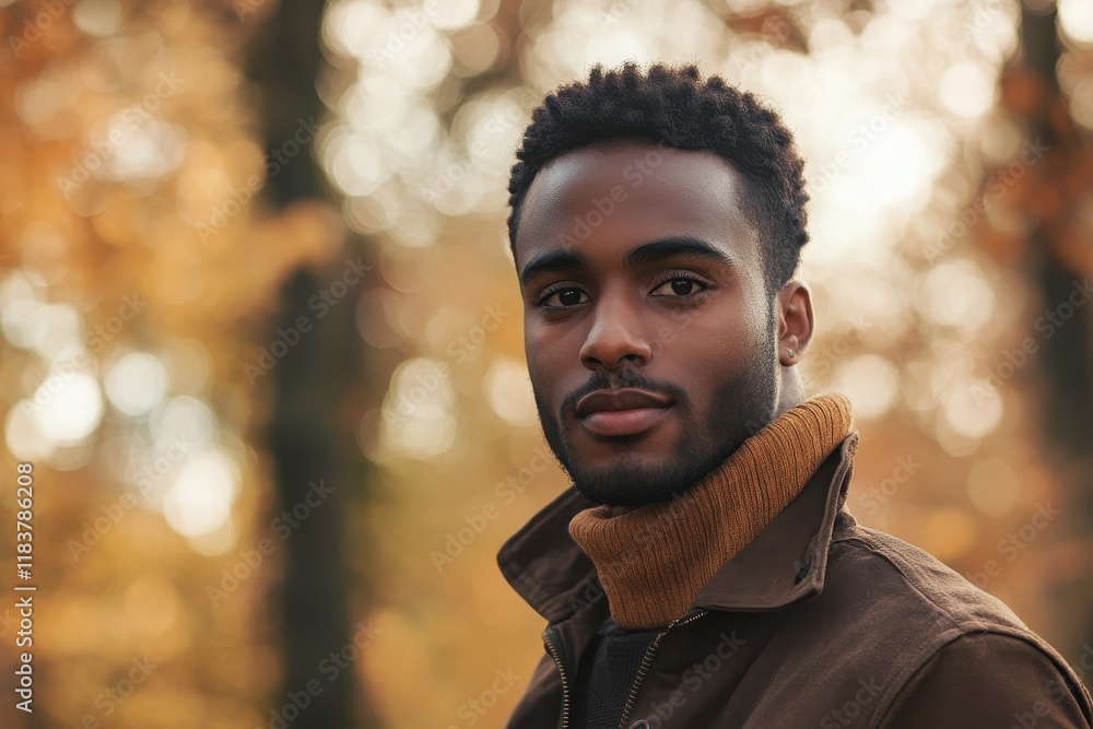 Image of a handsome young man outside Image of a handsome young man outside