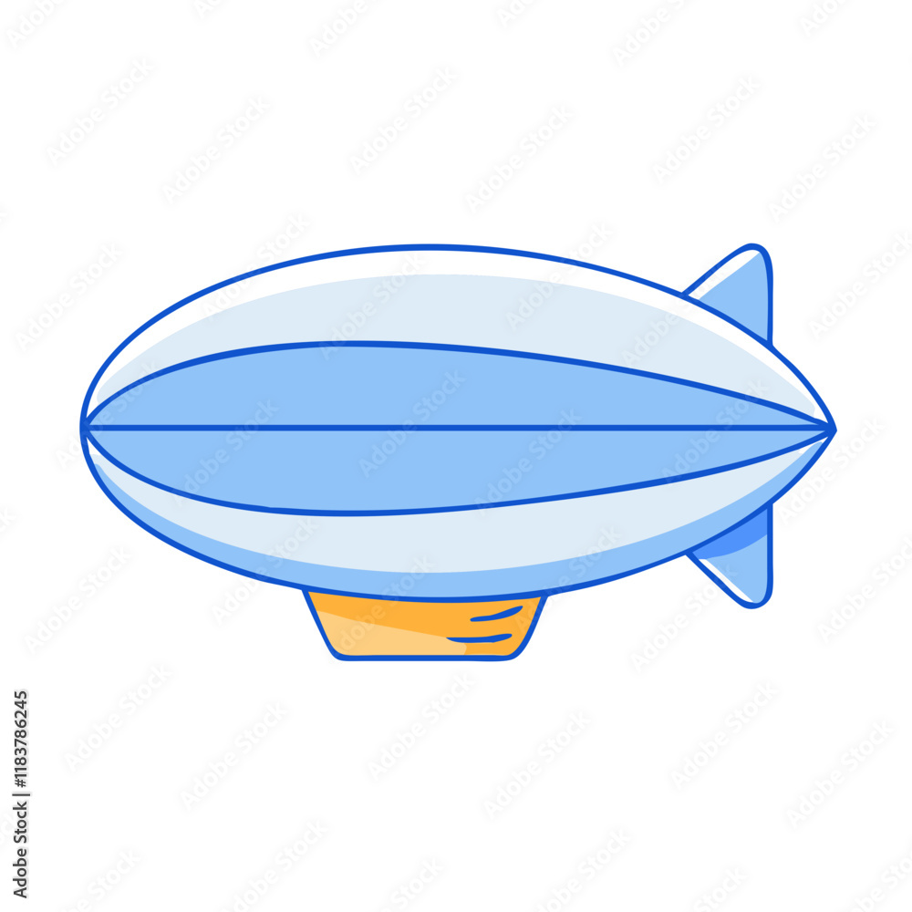blimp vector icon, vehicles vector illustration - simple illustration of blimp perfect for logos, and vehicles-themed designs.