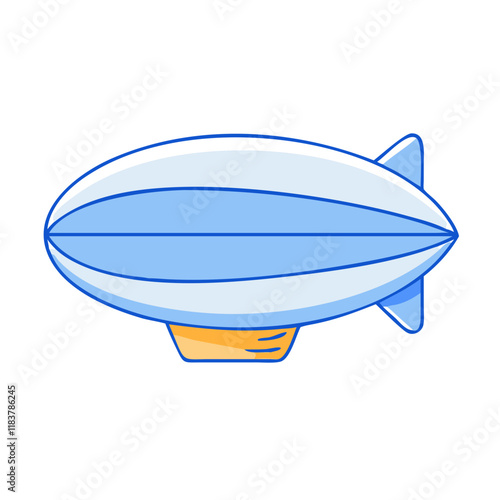 blimp vector icon, vehicles vector illustration - simple illustration of blimp perfect for logos, and vehicles-themed designs.