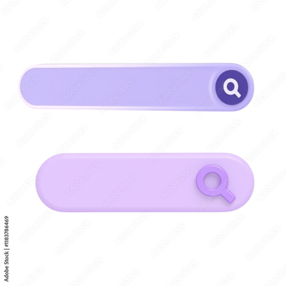 3d vector icon. Search bar design element. Navigation and search concept. on Isolated transparent background png. generated with AI 3d vector icon. Search bar design element. Navigation and search concept. on Isolated transparent background png. generated with AI