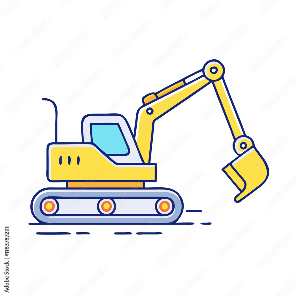 excavator vector icon, vehicles vector illustration - simple illustration of excavator perfect for logos, and vehicles-themed designs. excavator vector icon, vehicles vector illustration - simple illustration of excavator perfect for logos, and vehicles-themed designs.