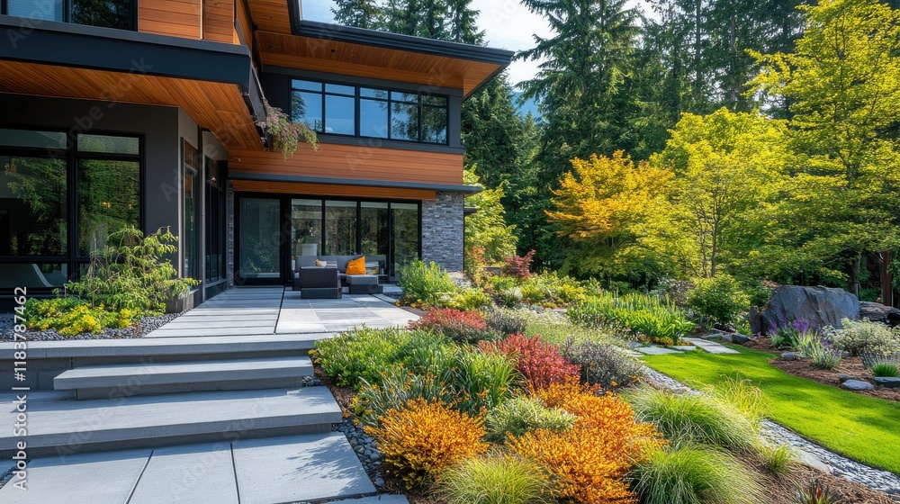Modern House with Stunning Landscaped Garden Modern House with Stunning Landscaped Garden