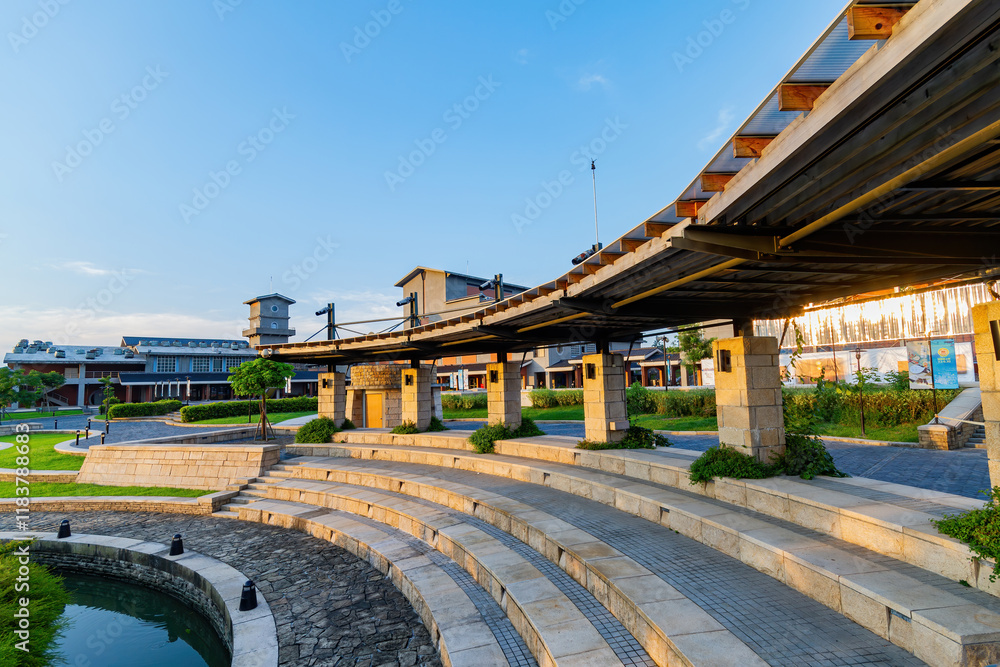 Beautiful landscape and building around the National Center for Traditional Arts