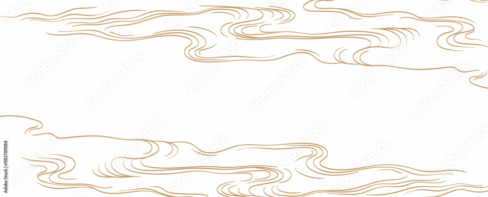 Fototapeta premium Hand drawn bamboo branch element on white background decorations in vintage style. Art abstract leaves template design.