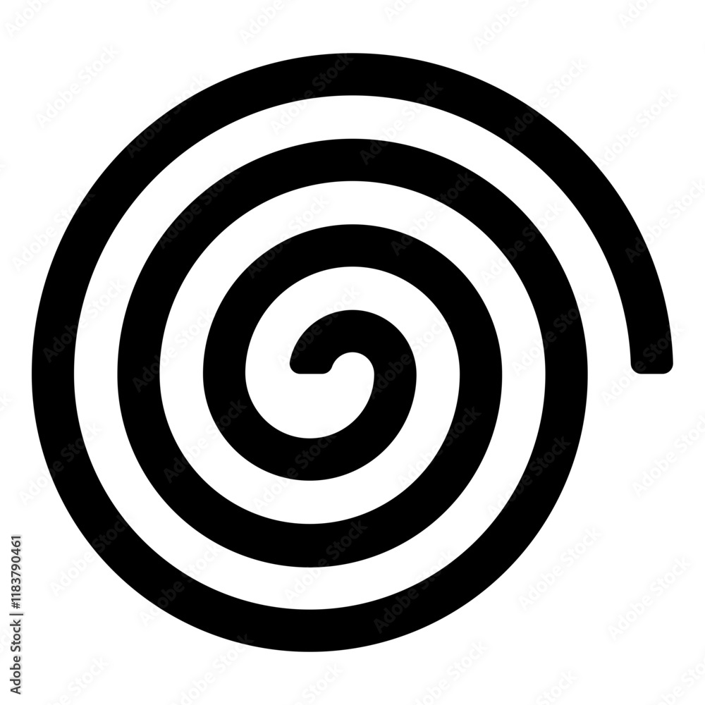 Spiral Glyph Icon Design Spiral Glyph Icon Design