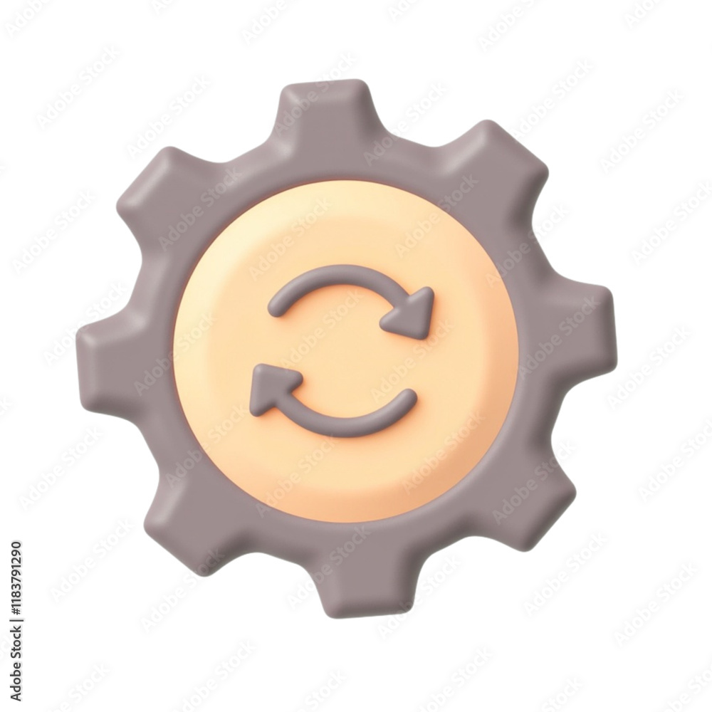 3d vector icon. Cogwheel gear, setting symbol. Repair, optimizing, workflow concept. on Isolated transparent background png. generated with AI 3d vector icon. Cogwheel gear, setting symbol. Repair, optimizing, workflow concept. on Isolated transparent background png. generated with AI
