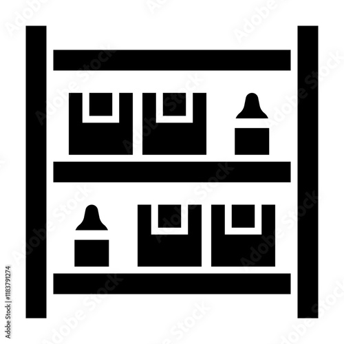 Shelves Glyph Icon Design