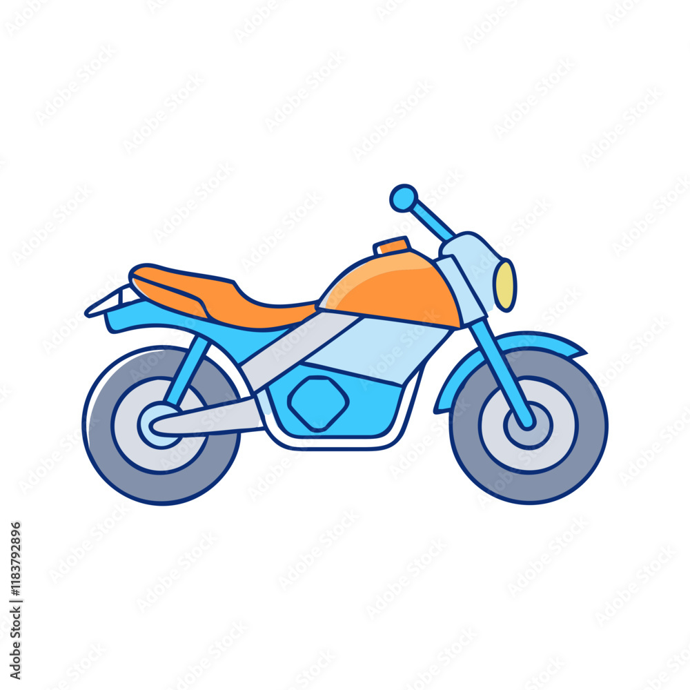 Fototapeta premium motorcycle vector icon, vehicles vector illustration - simple illustration of motorcycle perfect for logos, and vehicles-themed designs.