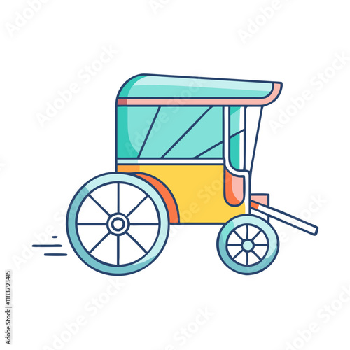rickshaw vector icon, vehicles vector illustration - simple illustration of rickshaw perfect for logos, and vehicles-themed designs.