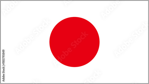 日本国旗のイメージ  シンプル