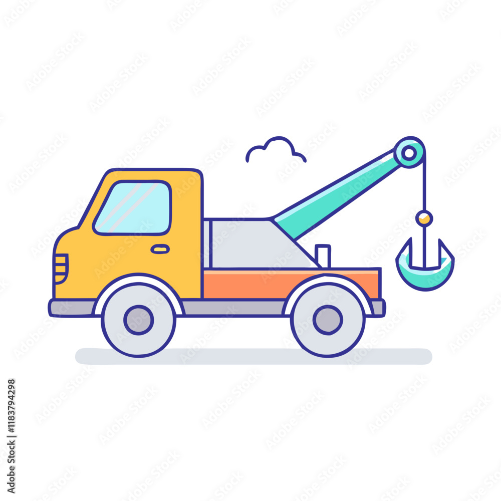 tow truck vector icon, vehicles vector illustration - simple illustration of tow truck perfect for logos, and vehicles-themed designs. tow truck vector icon, vehicles vector illustration - simple illustration of tow truck perfect for logos, and vehicles-themed designs.