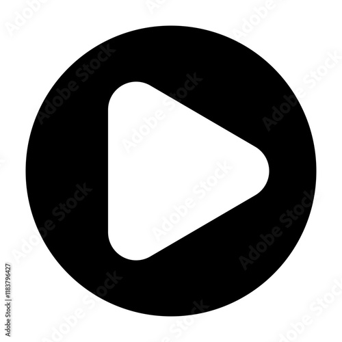 Play Glyph Icon Design