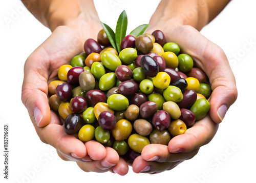 A woman's hand, holding a bunch of ripe, red grapes, symbolizes the freshness and health benefits of this delicious fruit, perfect for a healthy diet photo