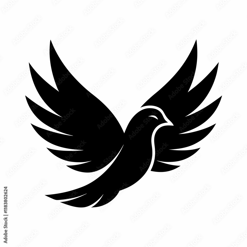 Fototapeta premium dove with wings