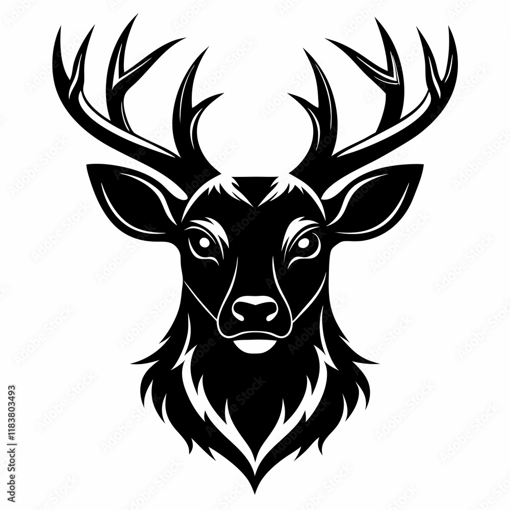 deer head silhouette deer head silhouette