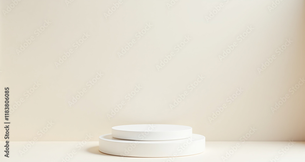 Minimalist White Podium Display on Neutral Background for Product Presentation
Minimalist White Podium Display on Neutral Background for Product Presentation