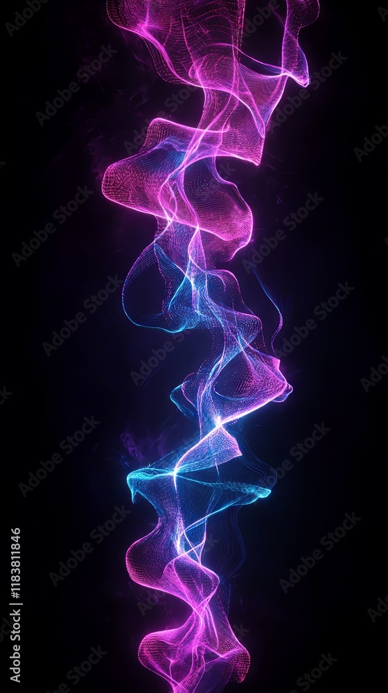 Obraz premium Vibrant Neon Abstract Digital Art Design
