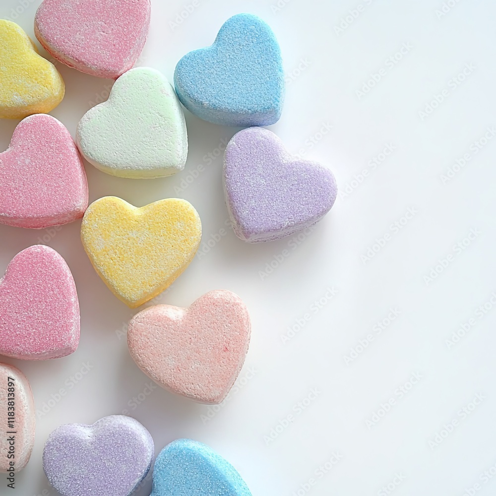Obraz premium Pastel Candy Hearts