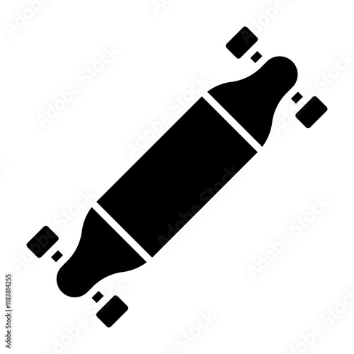 Longboard Glyph Icon Design