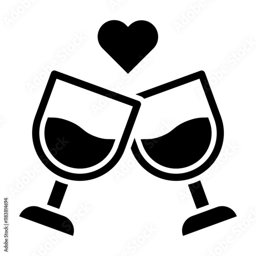 Cheers Glyph Icon Design