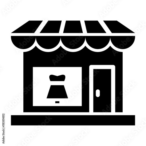 Dressing Store Glyph Icon Design