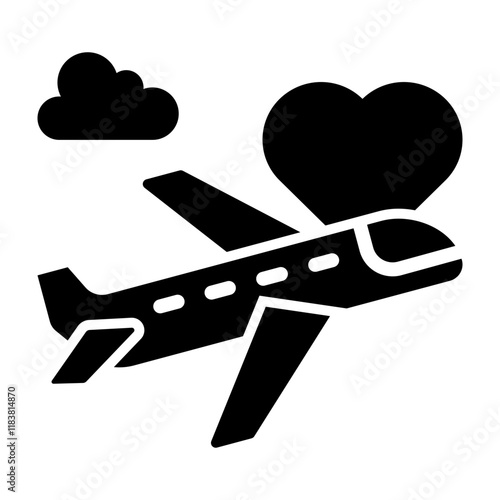 Honey Moon Glyph Icon Design