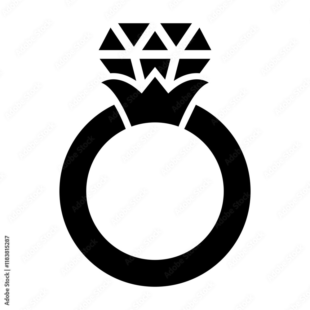 Wedding Ring Glyph Icon Design Wedding Ring Glyph Icon Design