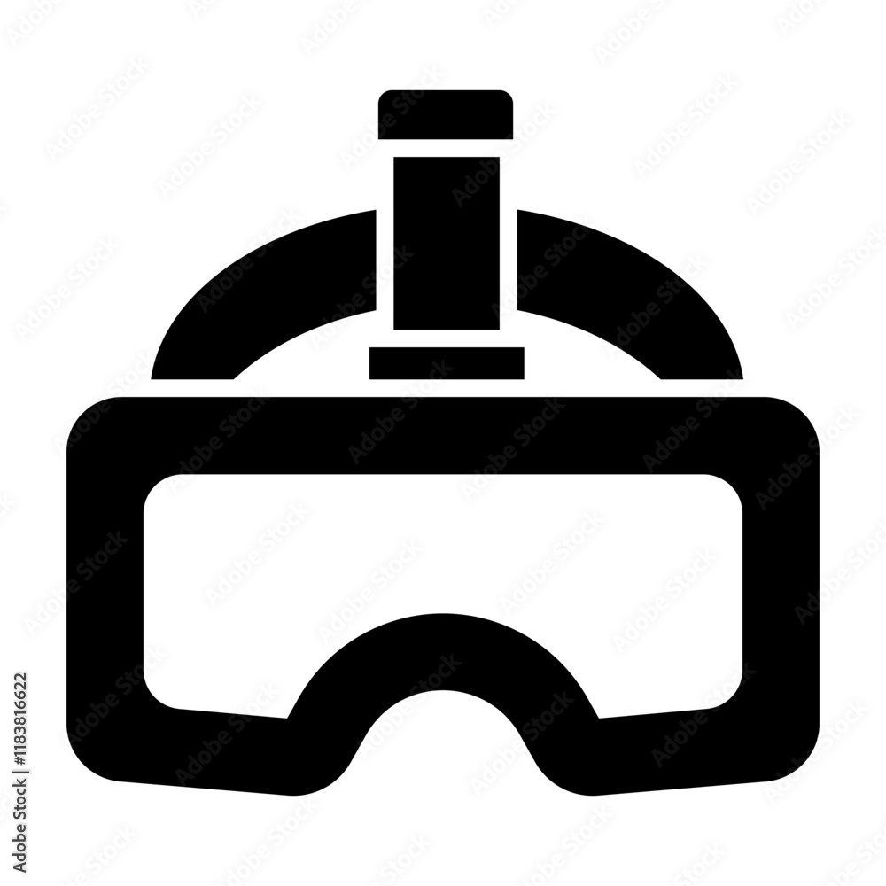 Fototapeta premium VR Glasses Glyph Icon Design