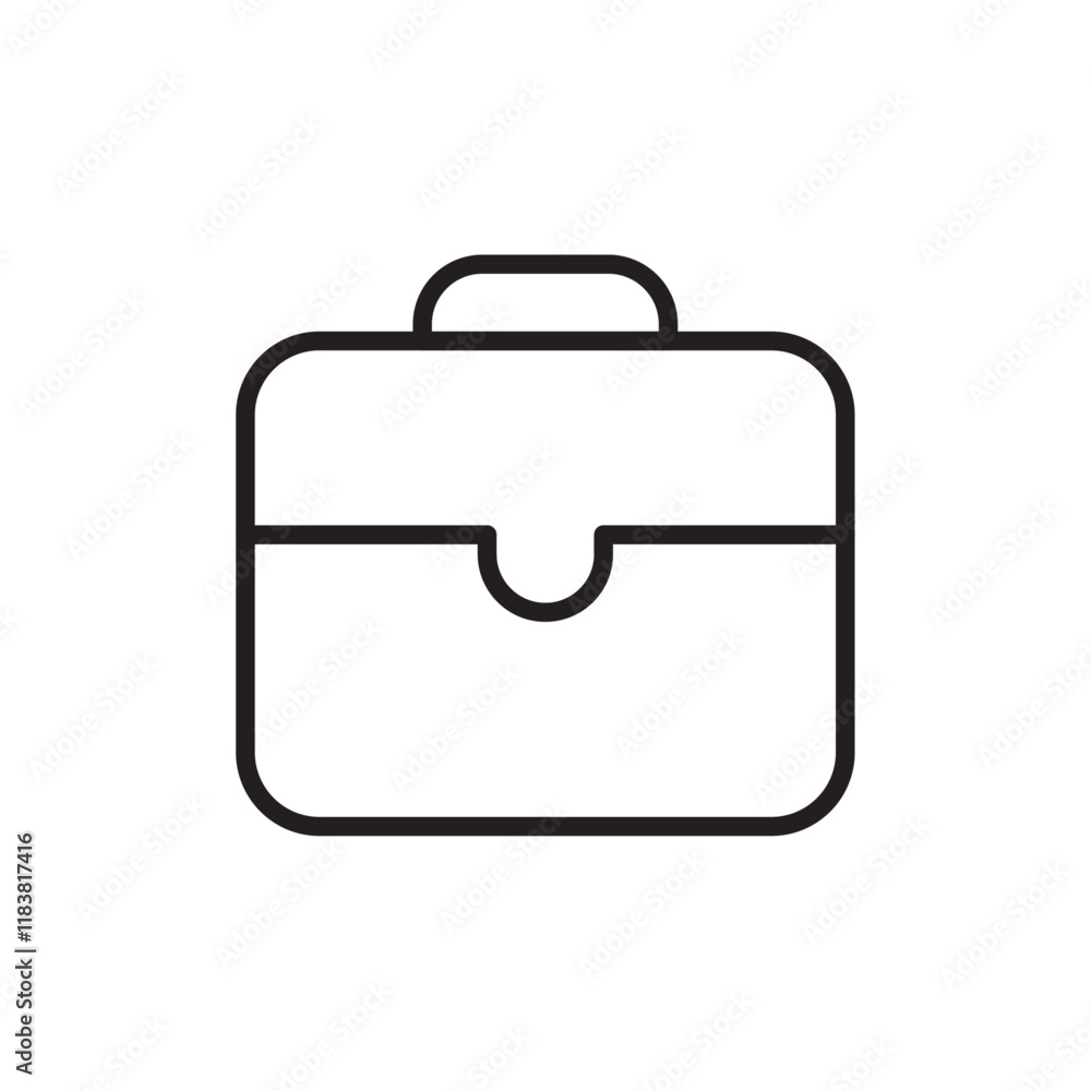Briefcase icon Flat vector set outline Briefcase icon Flat vector set outline