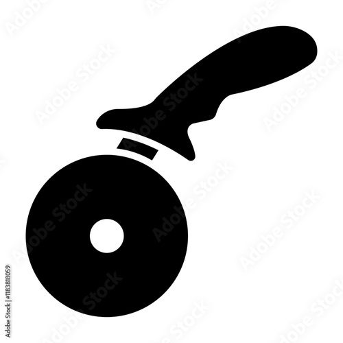 Pizza Cutter Glyph Icon Design