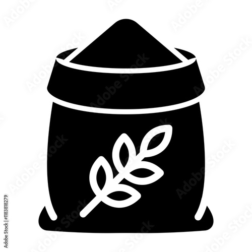 Wheat Flour Glyph Icon Design