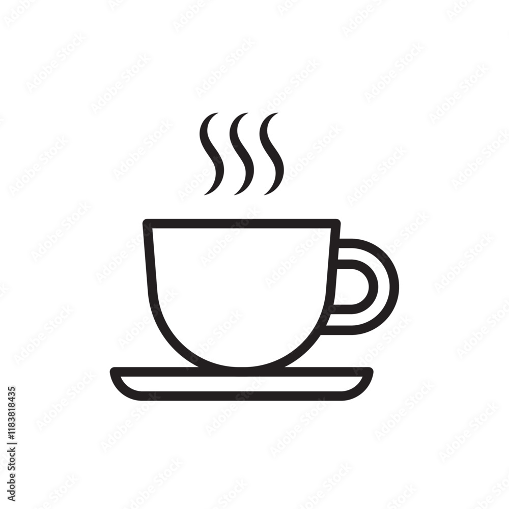 Coffee icon Flat vector set outline Coffee icon Flat vector set outline